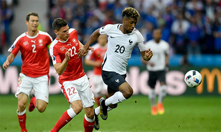 Coman gây kinh ngạc với tốc độ chạy tại Euro 2016.